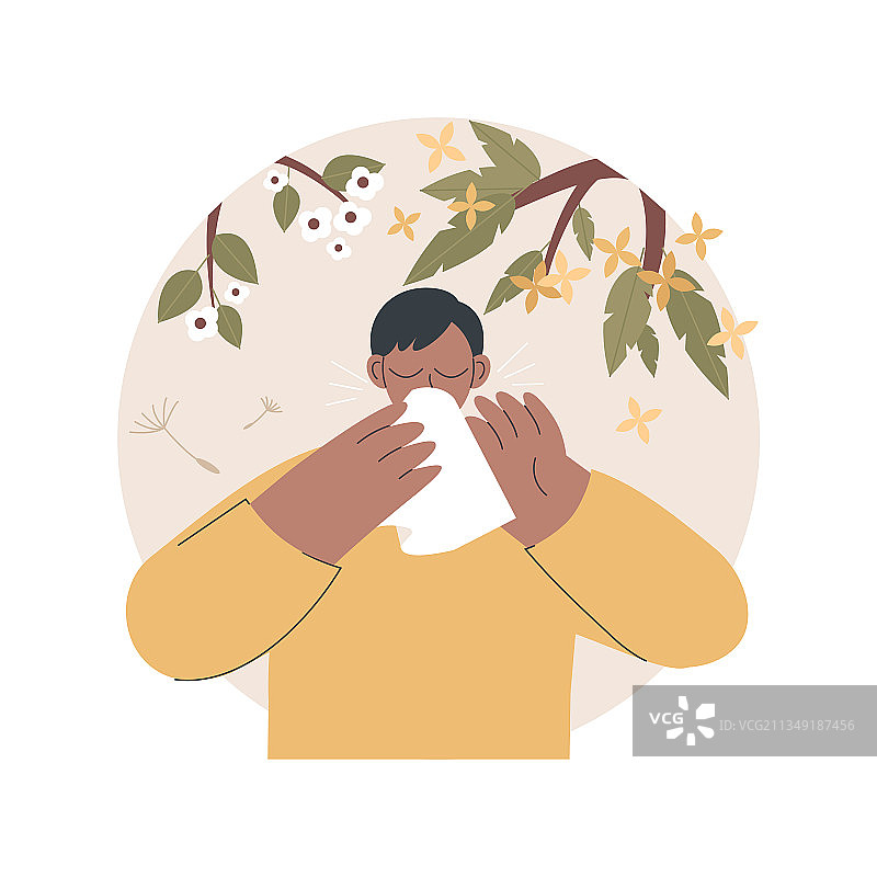 季节性过敏概念抽象图片素材