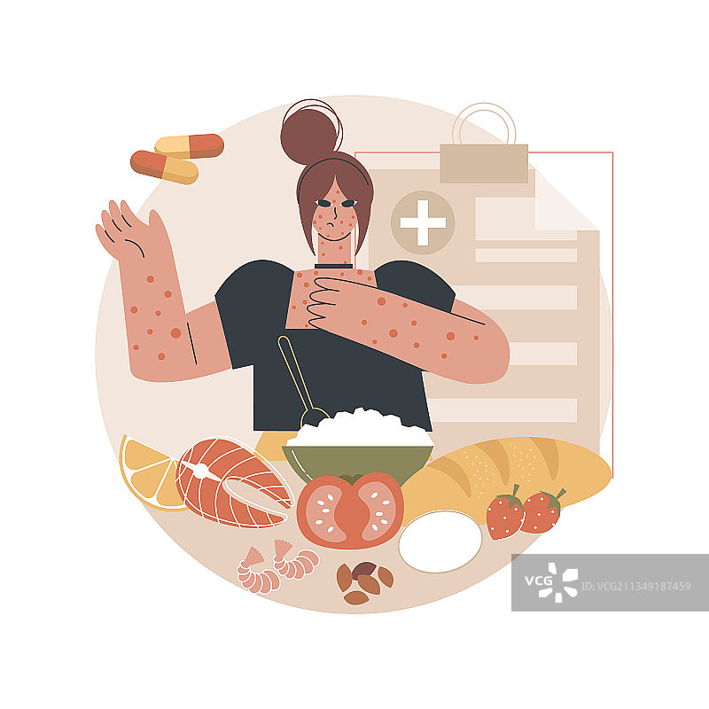 食物过敏抽象概念图片素材