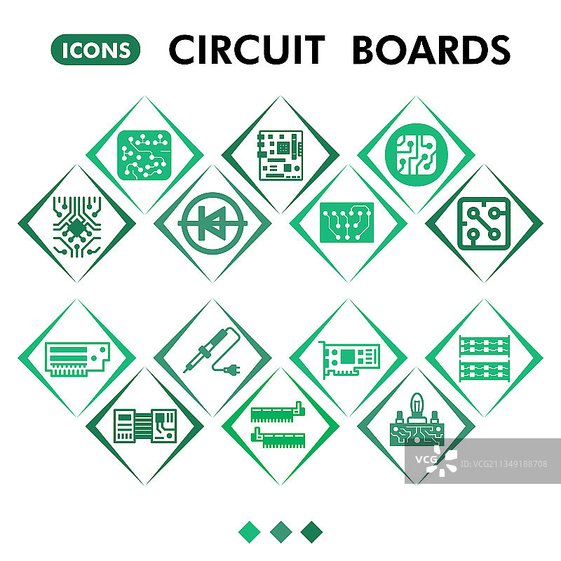 现代电路板信息图表设计模板图片素材