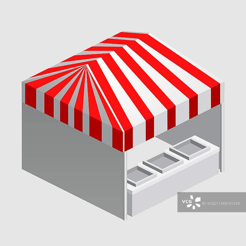 2.5D市场摊位帐篷街遮阳篷图片素材