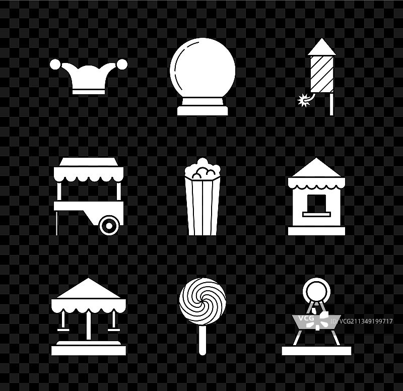 带铃铛的弄臣帽子魔术球烟花图片素材