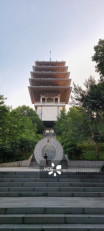 杭州临平公园东来阁图片素材