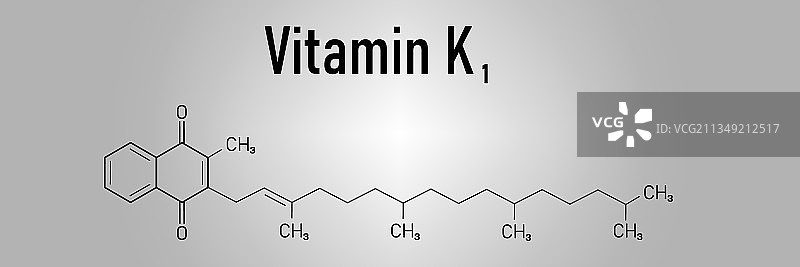 维生素K1骨骼化学式图片素材