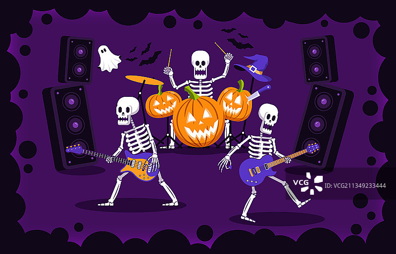 万圣节摇滚派对图片素材