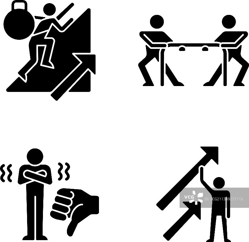 激励的复杂性与结果黑色标志图片素材