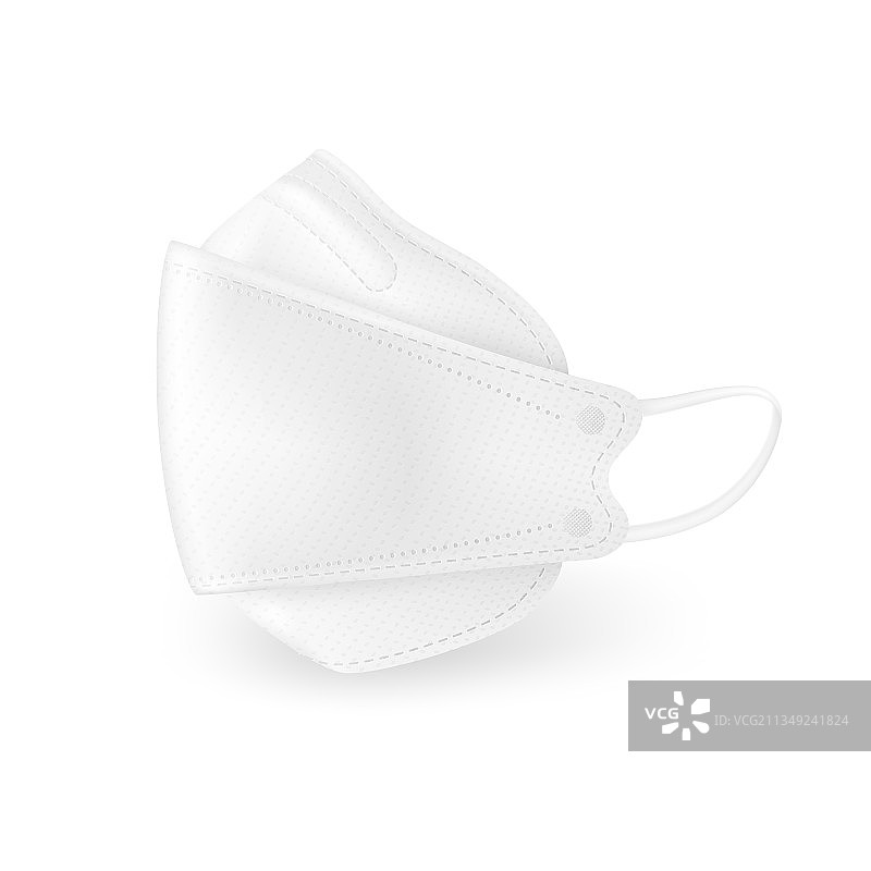 医用口罩3D侧视图图片素材