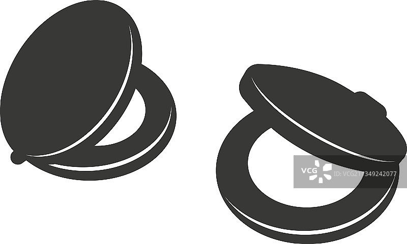 响板黑色扁平轮廓图片素材