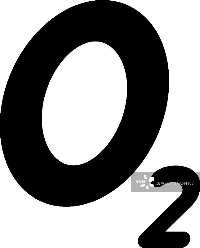 氧气化学式O2空气图标黑色图片素材