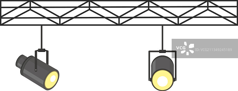 两个聚光灯图标图片素材