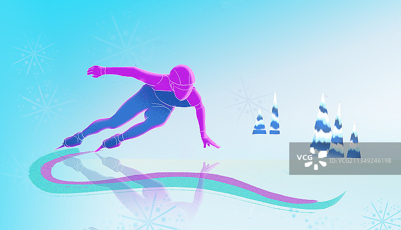 速度滑冰运动比赛图片素材