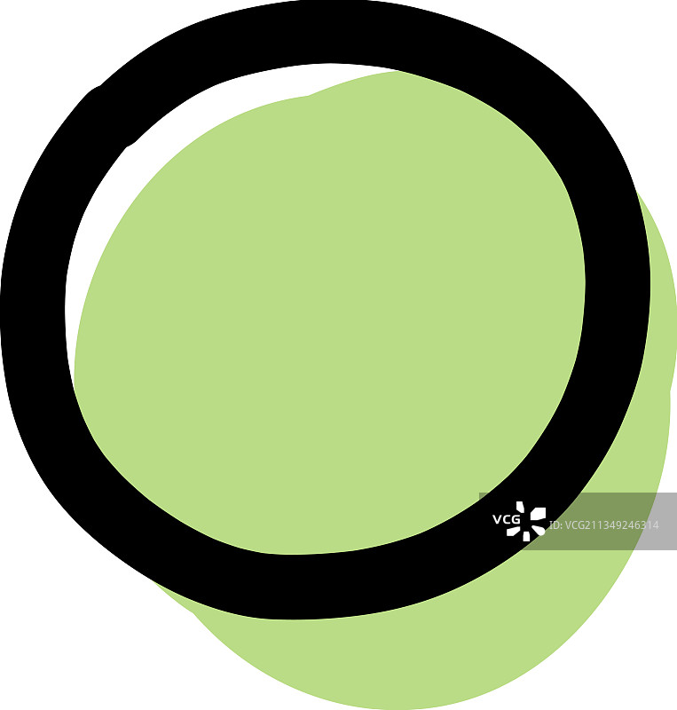 手绘涂鸦圆形图标轮廓图片素材