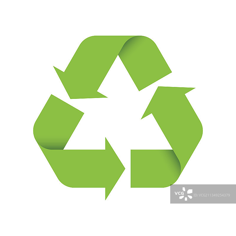 3D绿色通用回收标志图片素材