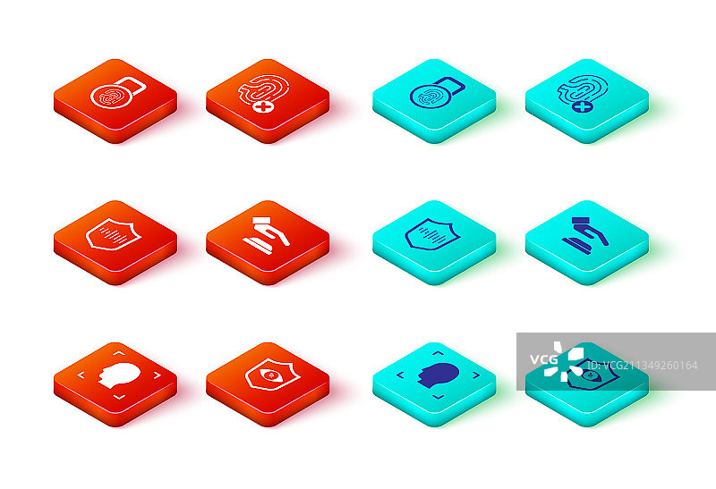 面部识别盾牌眼睛扫描语音手掌图片素材