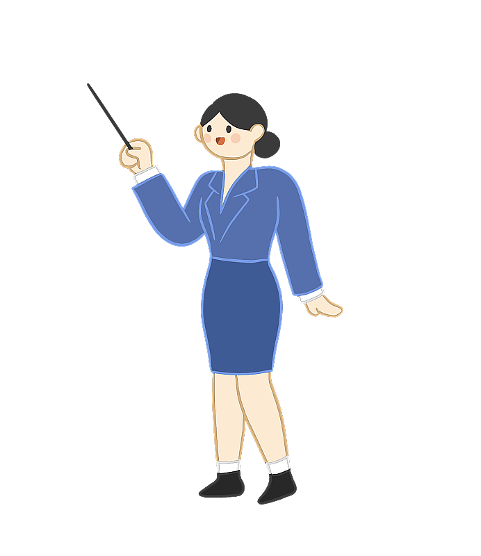 卡通老师形象插画免抠元素图片素材