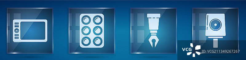 绘图板水彩颜料盒素材图片素材