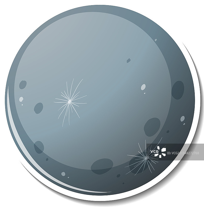 水星行星贴纸模板图片素材