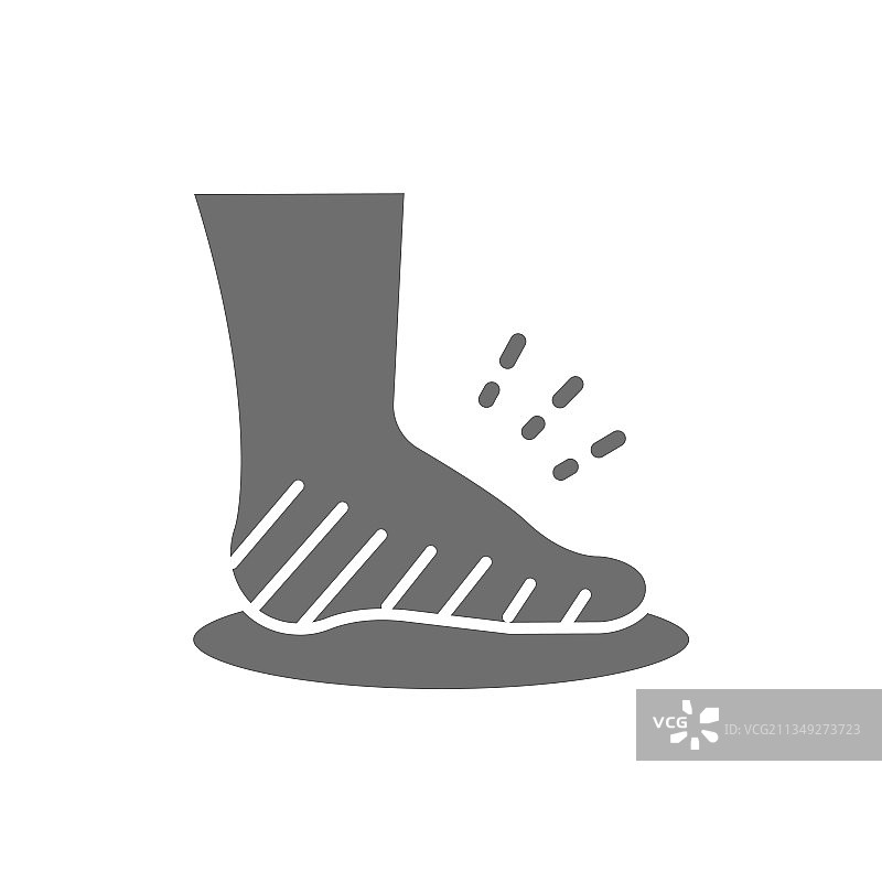腿部肿胀水肿肥胖灰色图标图片素材