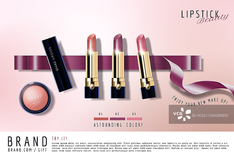 奢华口红广告图片素材