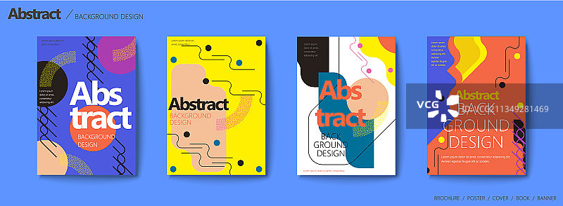 孟菲斯与时尚风格宣传册图片素材