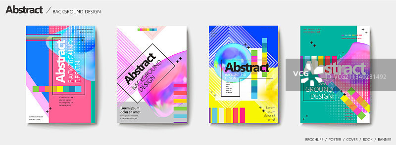 抽象宣传册套装图片素材