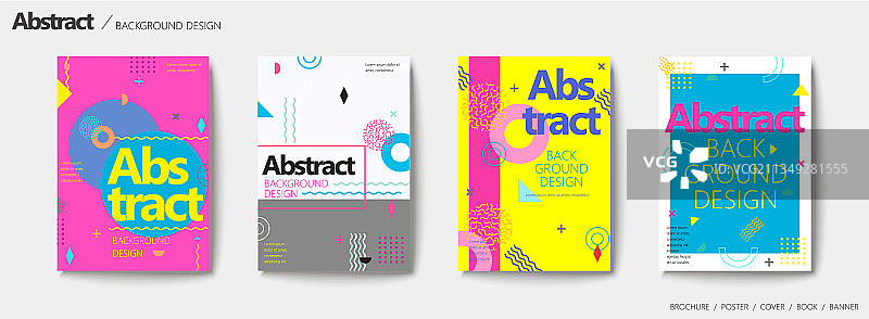 孟菲斯与时尚风格宣传册图片素材