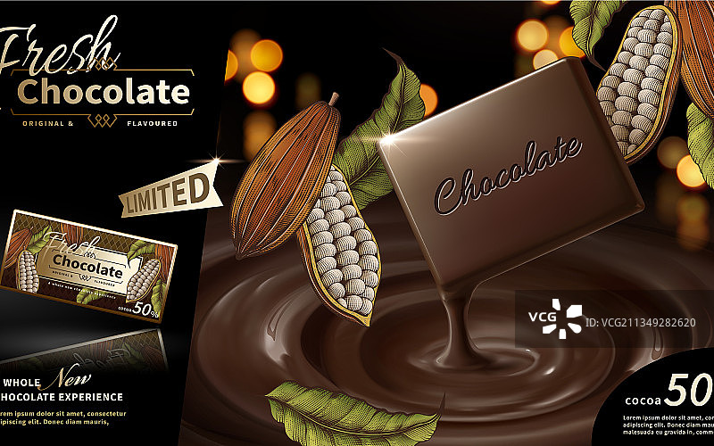 高级巧克力广告图片素材