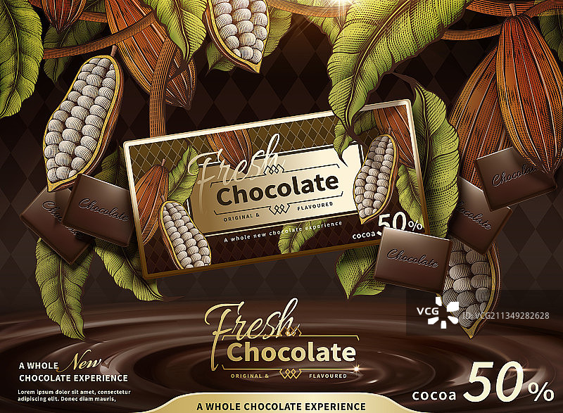 高级巧克力广告图片素材