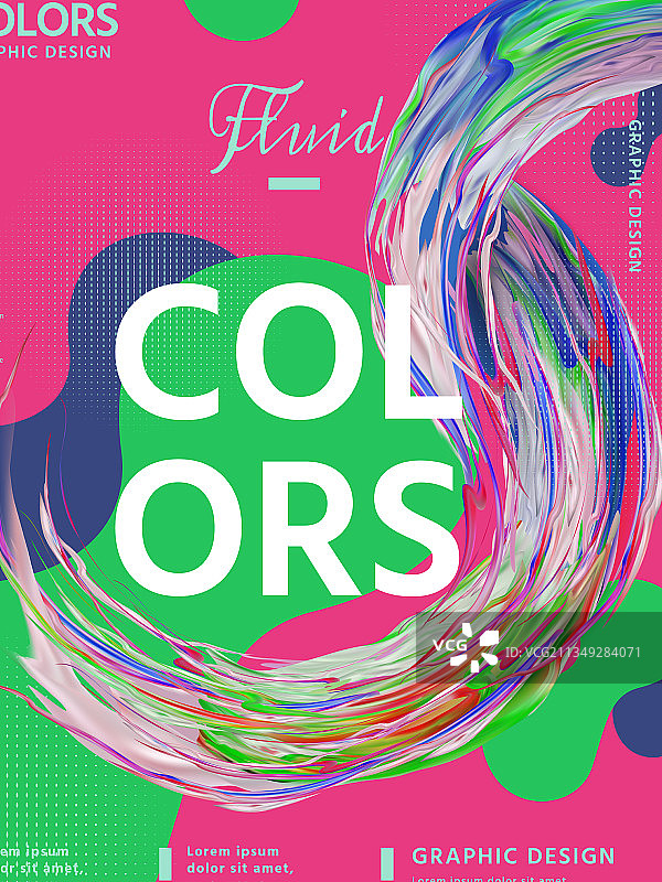 抽象流体颜色海报设计图片素材