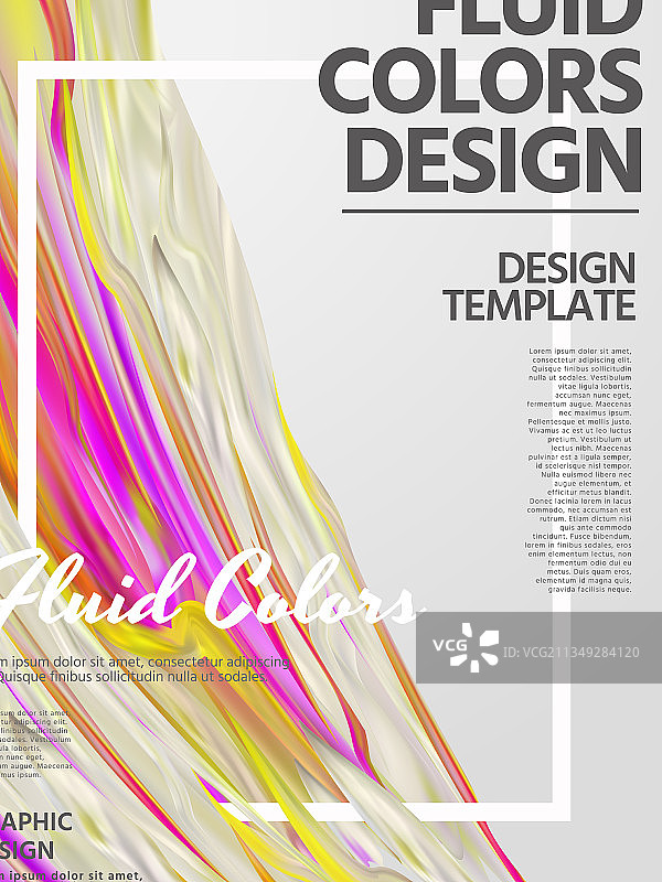 抽象流体颜色海报设计图片素材