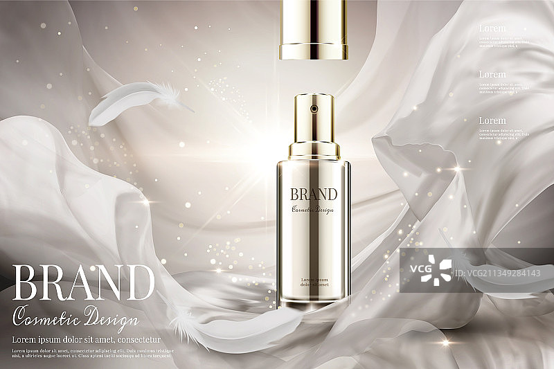 打开盖子的护肤喷雾广告图片素材