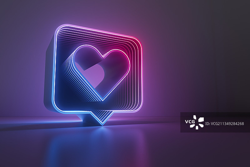 爱心无限反射镜图标图片素材