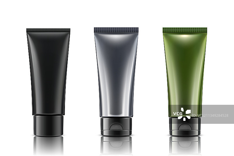 空白化妆品塑料软管套装图片素材
