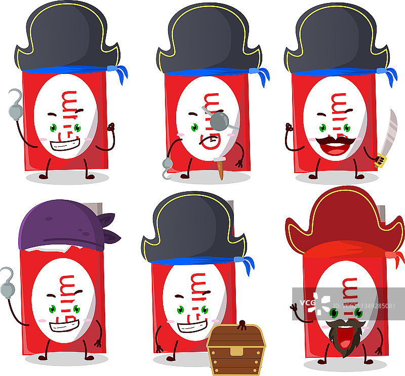 各种卡通红色泡泡糖形象图片素材