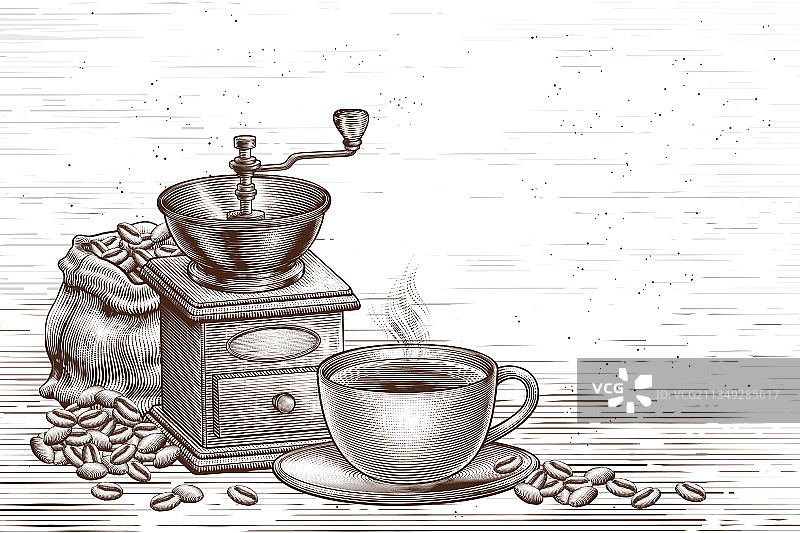 雕刻咖啡店背景图片素材