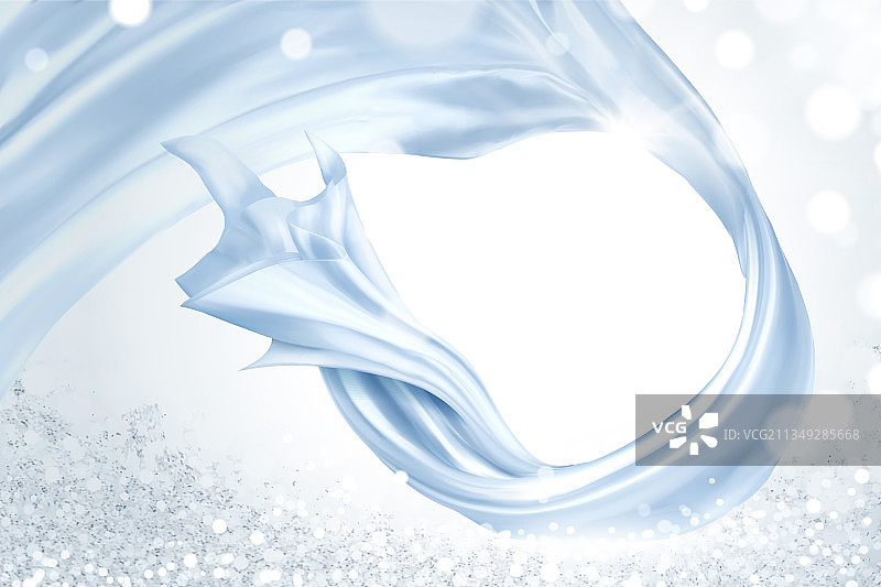 蓝色光滑缎面元素图片素材