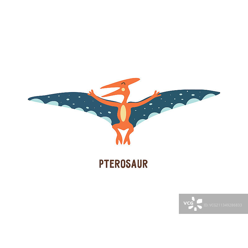 飞行动物手绘翼龙图片素材