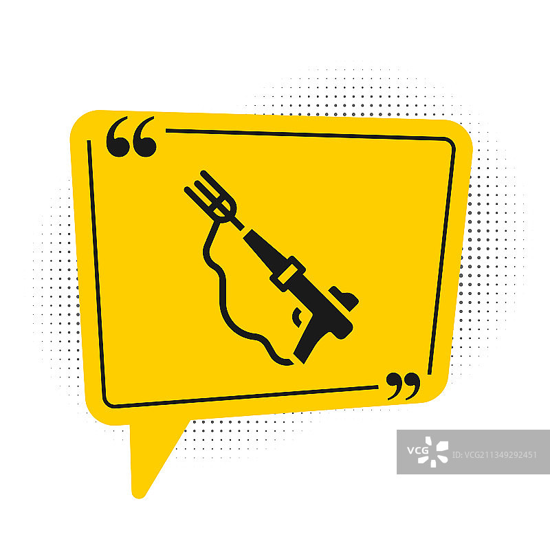 黑色鱼叉图标（白色背景）图片素材