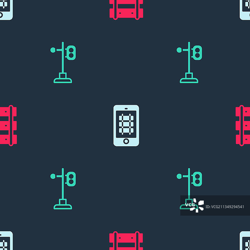 铁路轨道和火车票购买套装图片素材