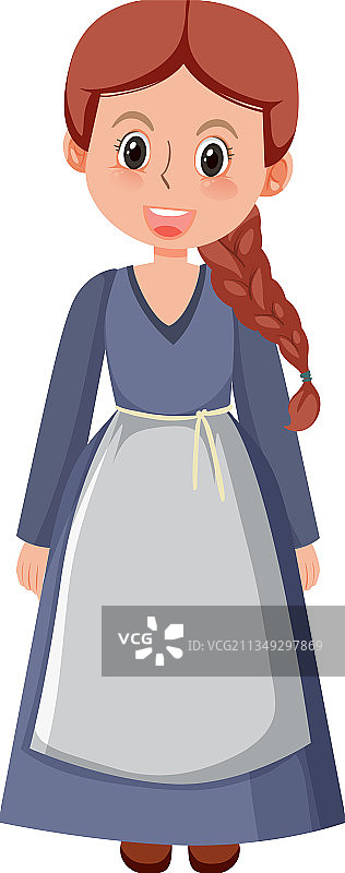 中世纪历史卡通女性角色图片素材