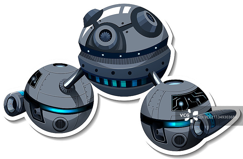 不明飞行物或空间站贴纸模板图片素材