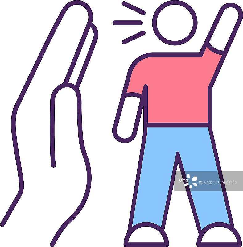 避免冲突RGB彩色图标图片素材