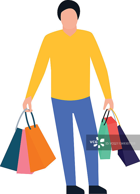 购物男孩图片素材