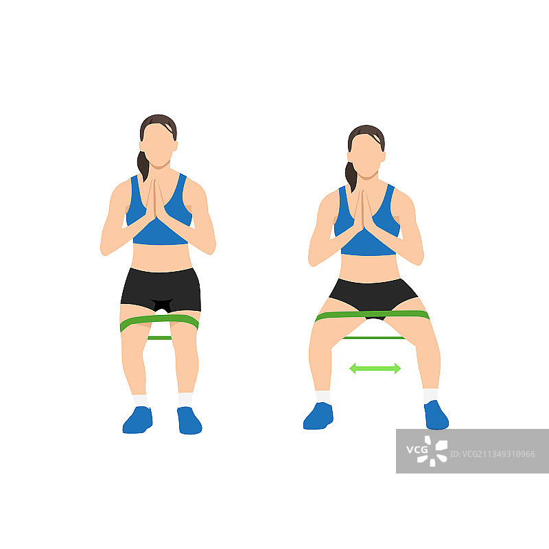 做侧向滑步螃蟹走的女人训练图片素材