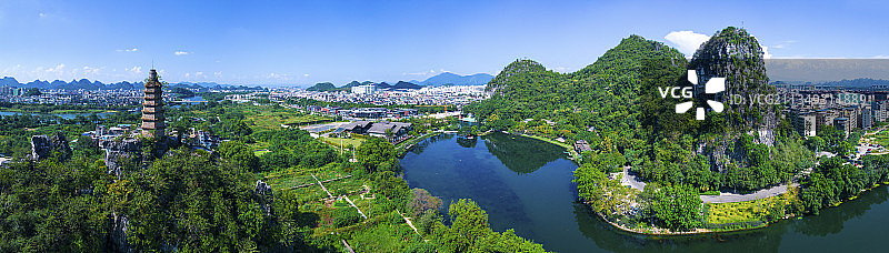 桂林穿山公园全景图片素材