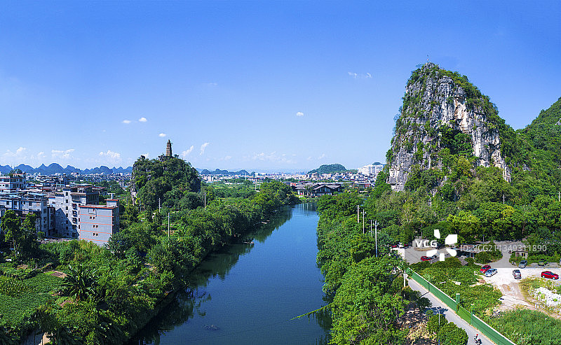 桂林穿山公园全景图片素材