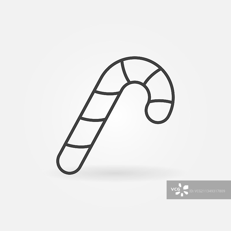 圣诞节糖果手杖概念线条图标图片素材