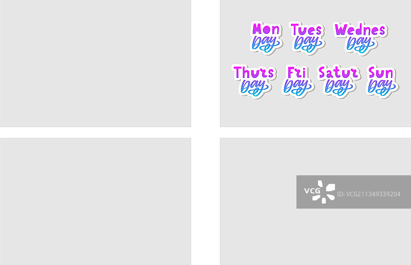 复古做旧的星期名称图片素材