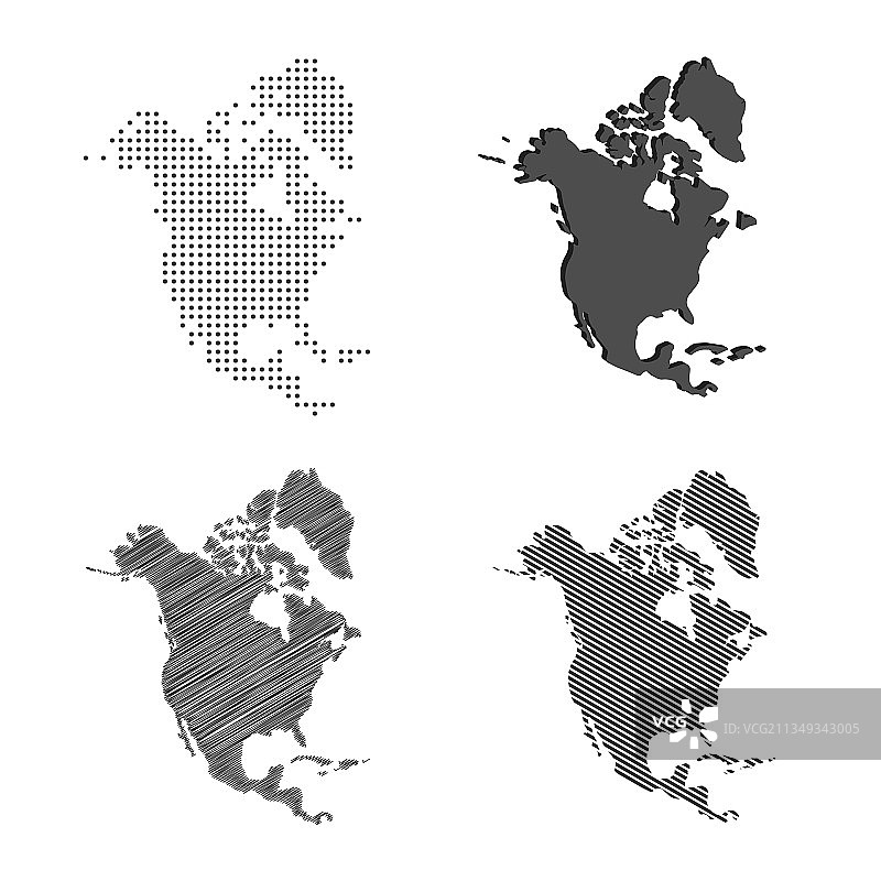 北美洲地图图片素材