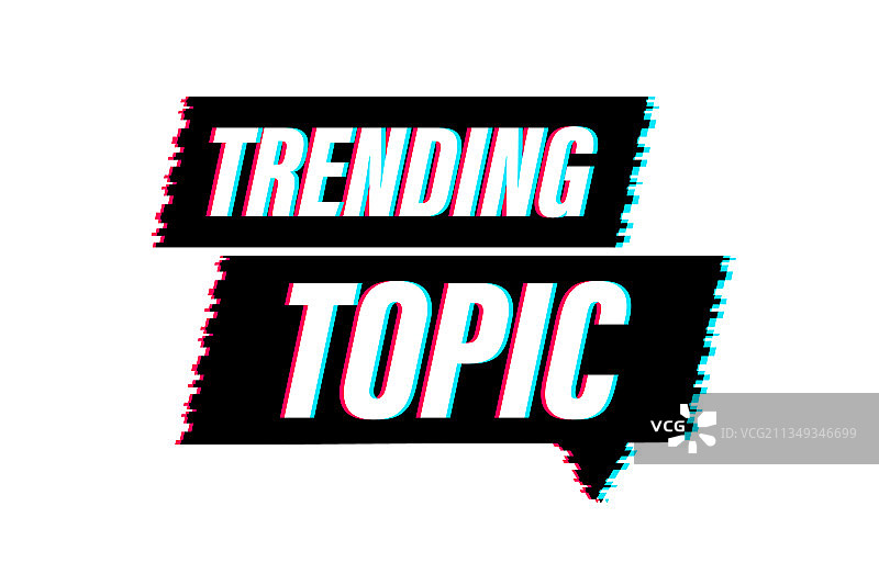 热门话题故障效果徽章图标图片素材