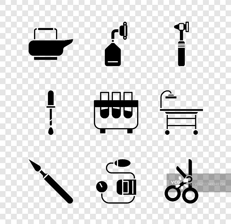 医用便盆氧气面罩听诊器工具素材图片素材